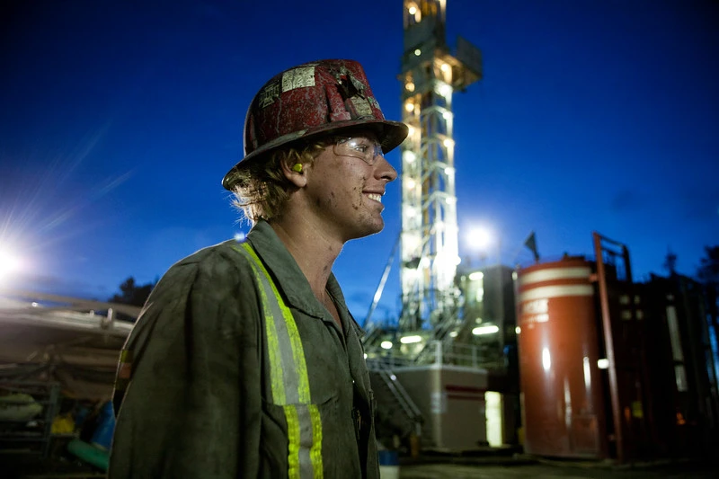 Matt Shandera photographed in Northern Alberta for Maclean's magazine for a story on well paying jobs in Canada.
